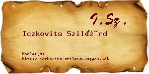 Iczkovits Szilárd névjegykártya
