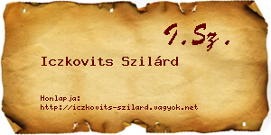 Iczkovits Szilárd névjegykártya